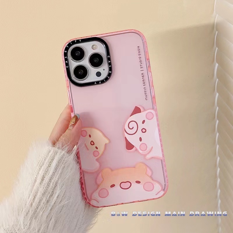 Ốp Điện Thoại Mềm Trong Suốt Chống Sốc In Hình Bánh Mì / Chuột Hamster Dễ Thương Cho iPhone 14 / 13 / 12 / Pro / Max 11 Pro Max