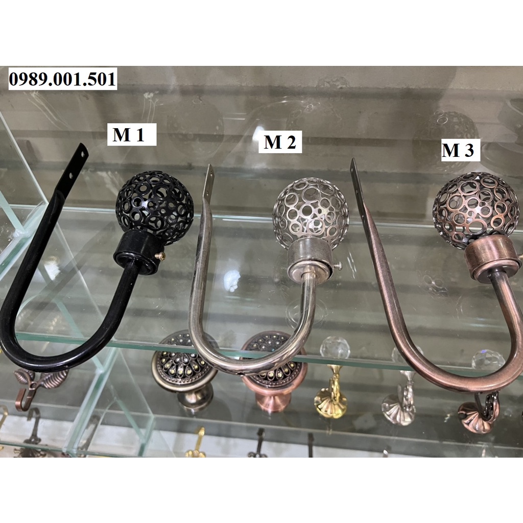 Tay Cài rèm , vén rèm 2 trong 1 hình quả cầu