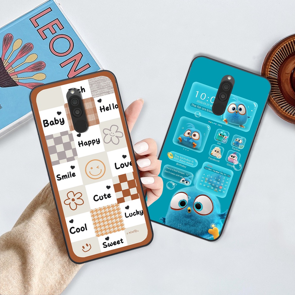 Ốp Xiaomi Redmi 8 in hình gấu vịt caro nhiều màu sắc ngộ nghĩnh dễ thương