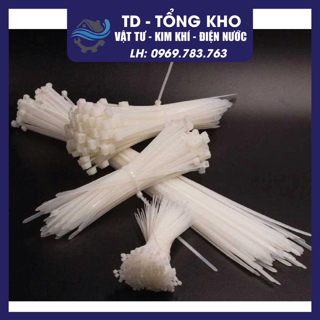 100 Sợi Dây Cáp Rút Nhựa, Dây Thít Đủ Size 10cm ,15cm, 20cm, 25cm, 30cm, 40cm