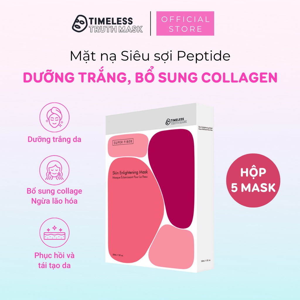 Mặt nạ siêu sợi Peptides căng mướt da Timeless Truth Mask (Hộp 5 Tấm x 30ml)