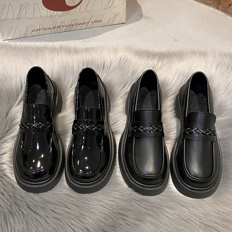 Giày Lười Mũi Tròn Màu Trơn Thoải Mái Hợp Thời Trang