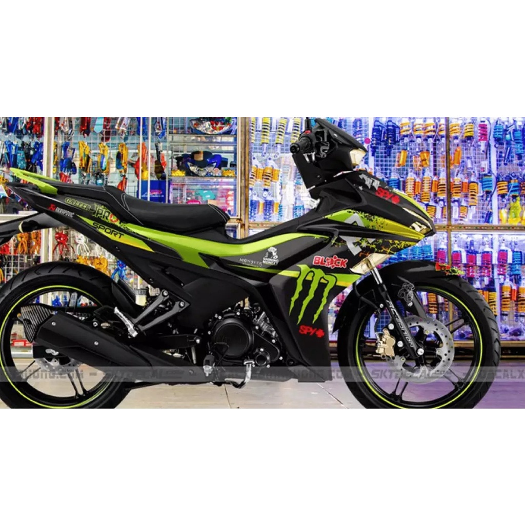 Tem Trùm Exciter 155 Xanh Lá Đen Monster,TEam Decal Ex155