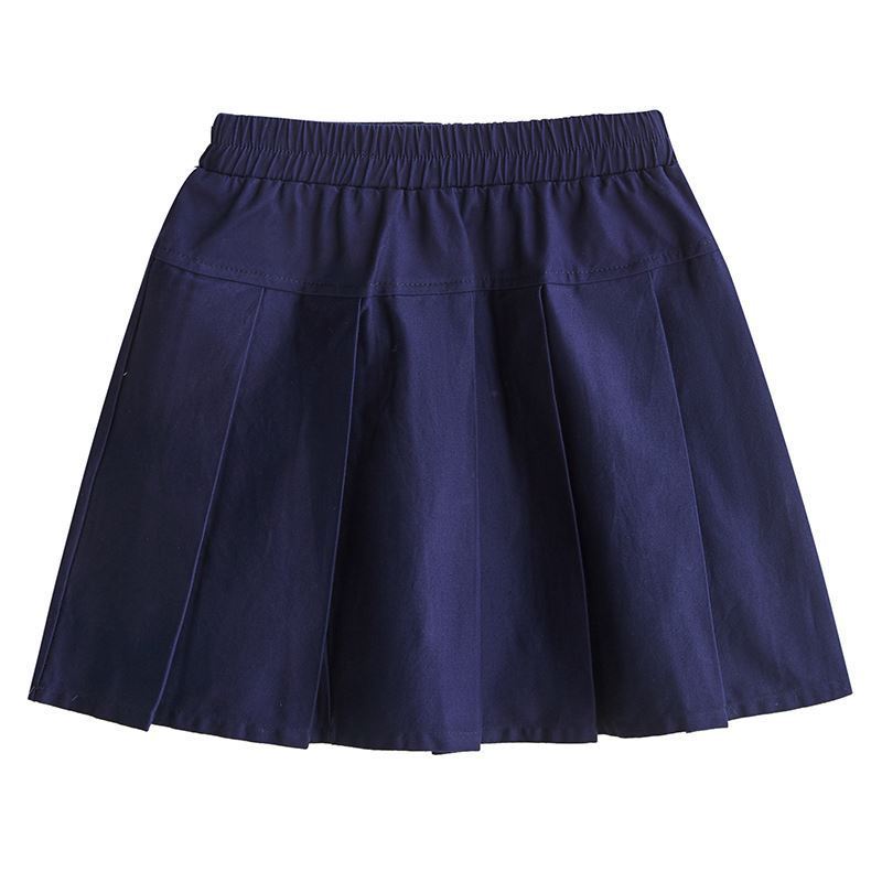 Chân Váy Ngắn Xếp Ly Màu Xanh Navy Thời Trang Xinh Xắn Cho Bé Gái