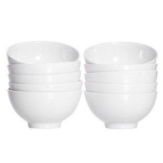Combo 5 Chén Ăn Cơm Màu Đen, Nâu Trắng, Bát Ăn Cơm Melamine Cao Cấp