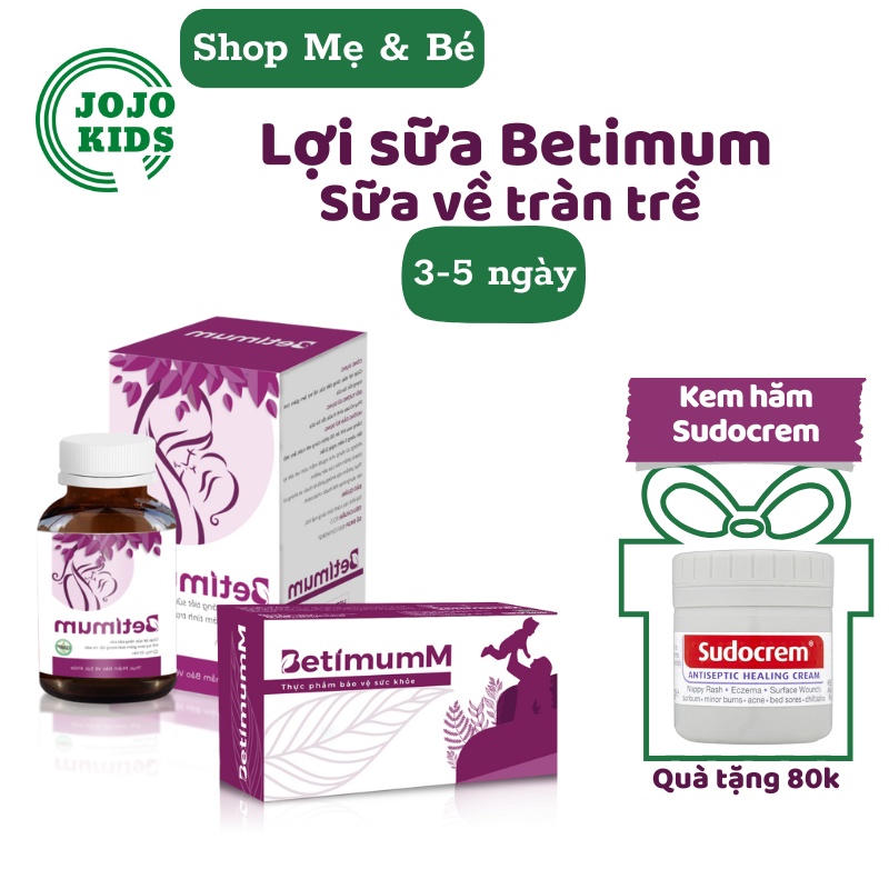 Lợi sữa sau sinh Betimum, cốm lợi sữa dạng viên lợi sữa cỏ cà ri fenugreek và trà lợi sữa dạng bột lợi sữa Jojo