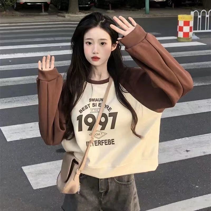Áo Thun Tay Dài Dáng Rộng Phong Cách Hàn Quốc Thời Trang Xuân Thu Mới 2022