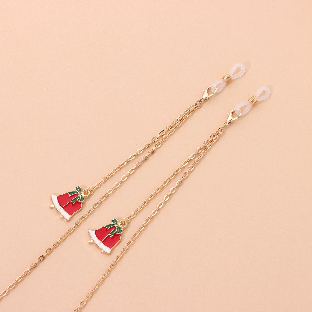 Set 2 Dây Đeo Mắt Kính Đính Chuông Giáng Sinh Xinh Xắn