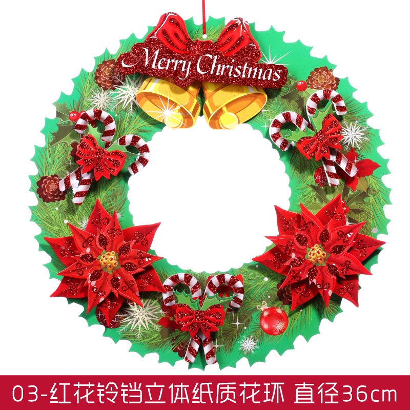 Vòng Hoa Giấy Ba Chiều 40CM Lấp Lánh Treo Trang Trí Cây Thông Giáng Sinh Làm Bằng Tay Trang Trí Nhà Cửa Cửa Cửa Hàng Quà Tặ