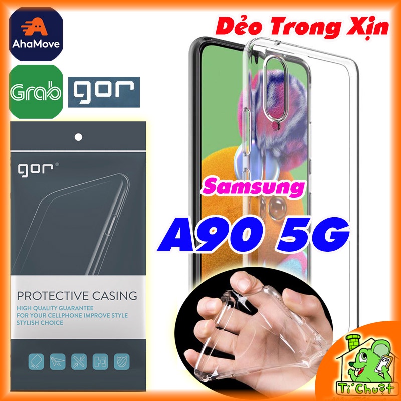 [Chính Hãng GOR-Ảnh Thật] Ốp lưng Samsung A90 5G Silicon Dẻo Trong Suốt