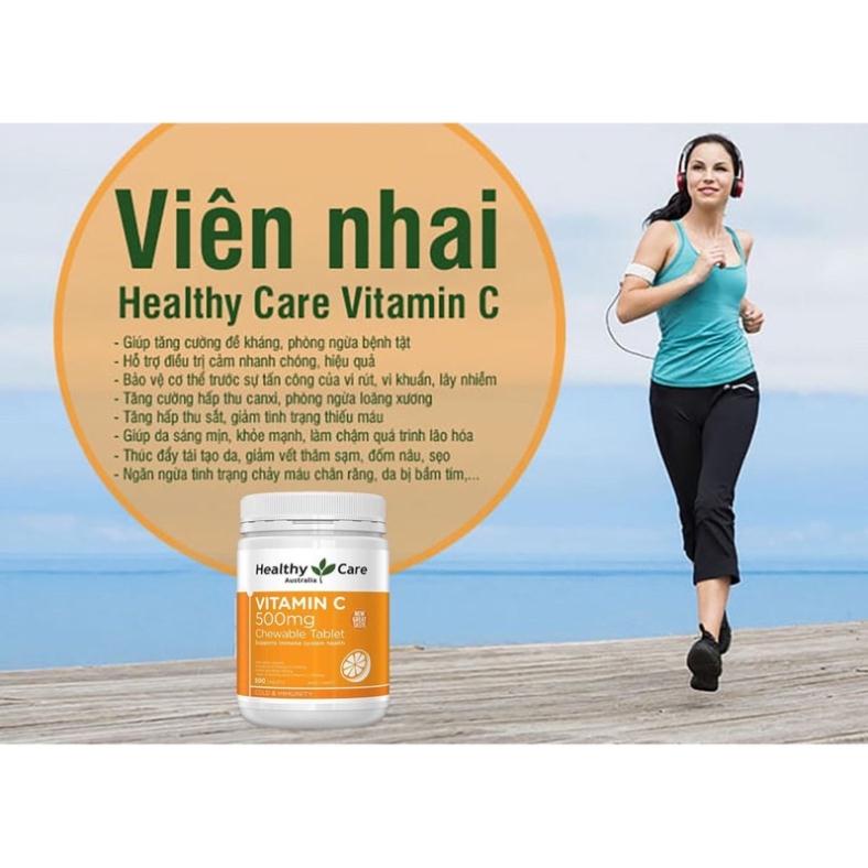 Viên nhai Healthy Care Vitamin C 500 viên
