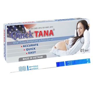 Dụng cụ phát hiện thai sớm QUICKTANA 5mm Hộp 01 Test + cốc nhựa [tân á]