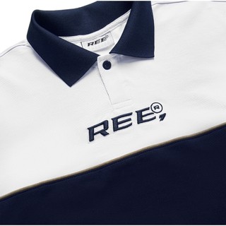 Local Brand Ree - Áo Polo Basic Trắng Phối Navy