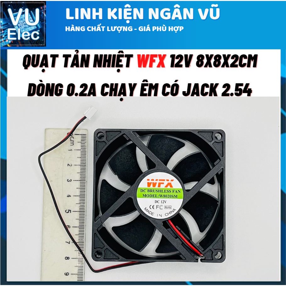 Quạt tản nhiệt 12V chính hãng WFX 4cm 6cm 7cm 8cm 12cm