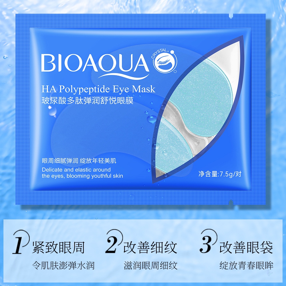 Mặt nạ mắt Bioaqua Mask Collagen dưỡng mắt giảm thâm mắt bọng mắt Morasa MNB18