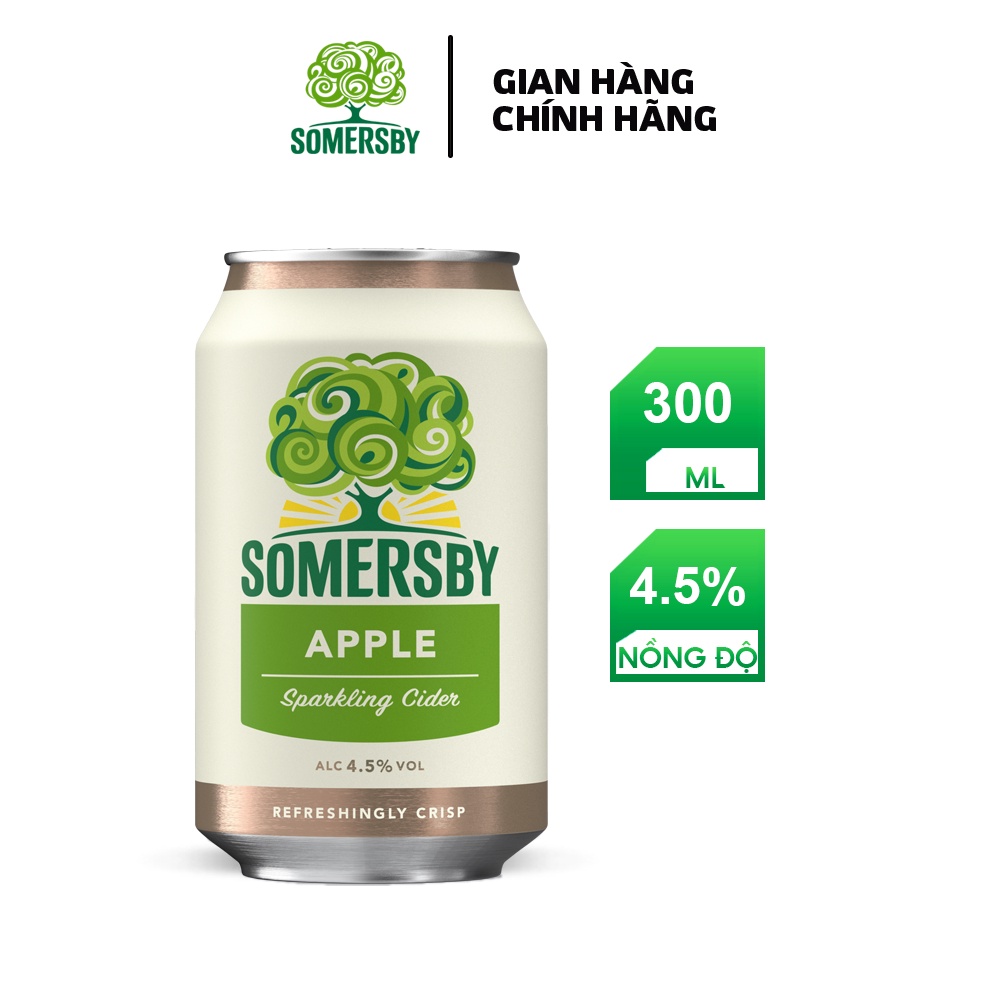 Thùng 12 Lon Nước Táo Lên Men Somersby Apple (12x330ml)