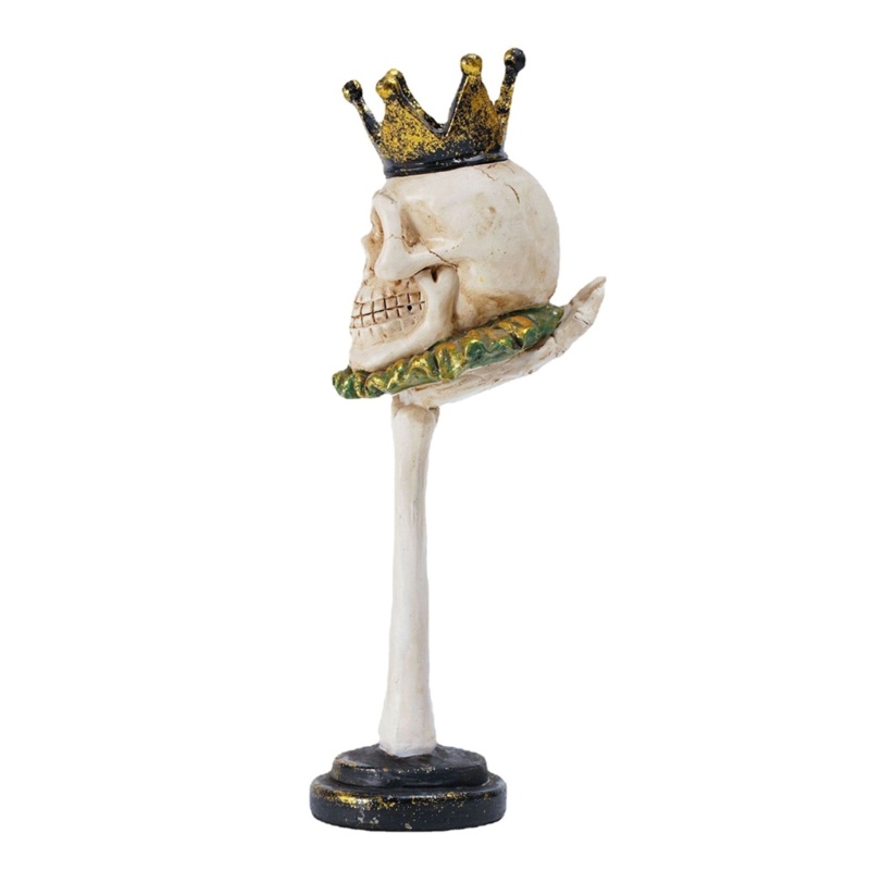 Giá Đỡ Nến Hình Đầu Lâu / Vương Miện Bằng Resin Độc Đáo Dùng Trang