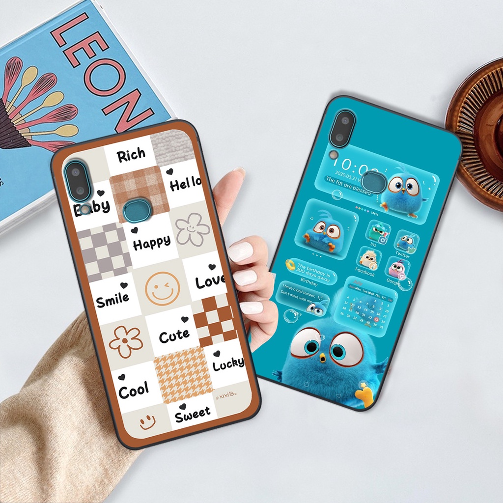 Ốp Samsung A10s in hình gấu vịt caro nhiều màu sắc ngộ nghĩnh dễ thương