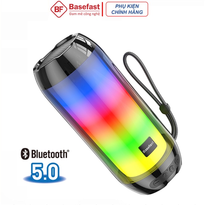 Loa Bluetooth Cao Cấp Chính Hãng Basefast SK03 Âm Thanh Sống Động, Đèn Led Full 360 Độ Theo Nhạc