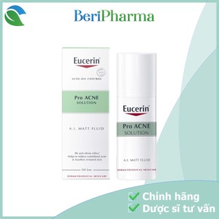 Eucerin Kem Dưỡng Giảm Mụn Proacne A.I Matt Fluid 50ml
