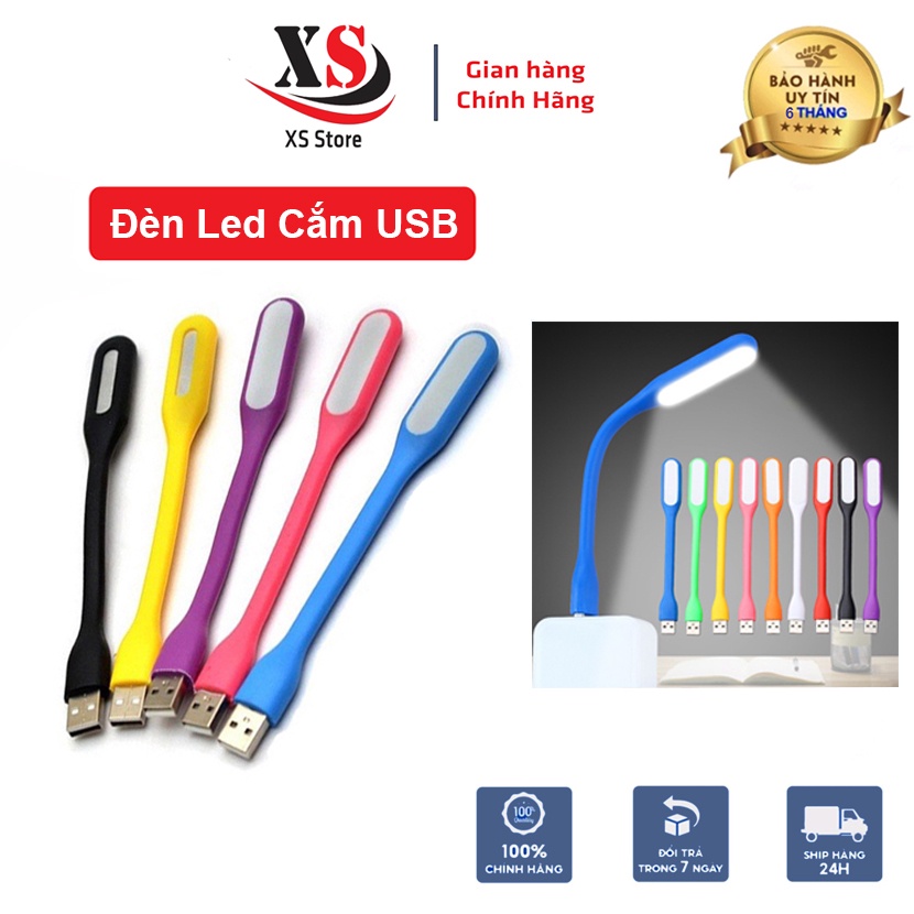 Đèn Led Mini USB Siêu Sáng, Vỏ Nhựa Dẻo - Cắm Cổng USB Sạc Dự Phòng