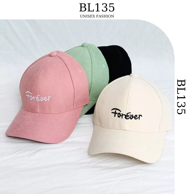 Nón lưỡi trai nam nữ Hàn Quốc chất Nhung Forever phong cách thể thao thoáng mát - BL135