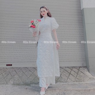[Ảnh thật] SÉT ÁO DÀI GẤM TAY PHỒNG