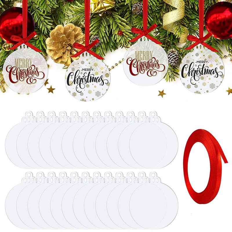Thẻ Bằng Acrylic Trong Suốt 3 Inch Dùng Trang Trí Giáng Sinh DIY