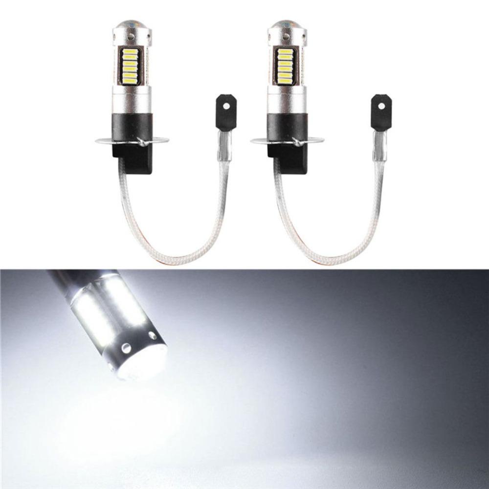 Bộ 2 Đèn Led Sương Mù Ánh Sáng Trắng 4014 12V 30-SMD Chất Lượng Cao Cho Xe Hơi