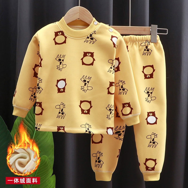 Bộ nỉ bông cho bé, Bộ nỉ lót lông cho bé trai bé gái siêu ấm, họa tiết dễ thương
