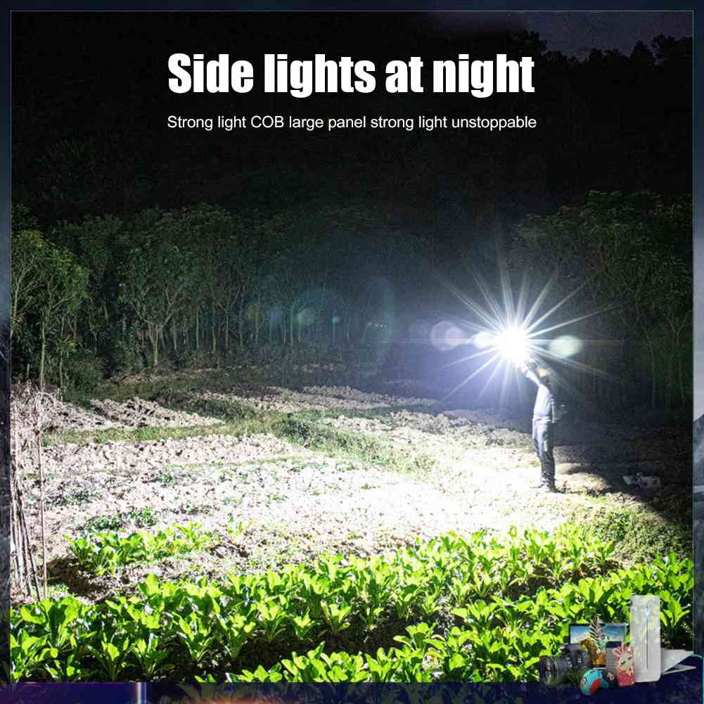 Đèn Pin LED COB 1200mAh Chống Thấm Nước An Toàn Khẩn Cấp