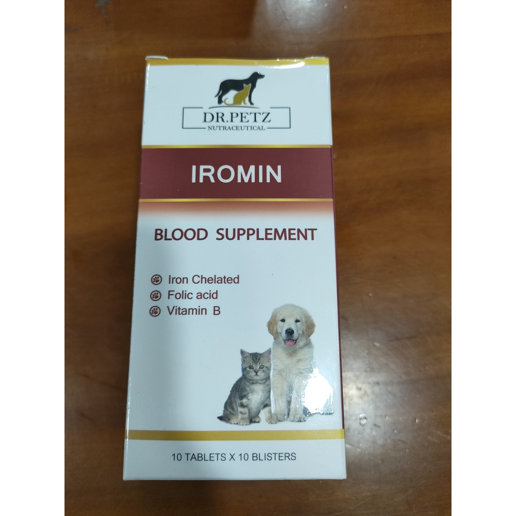 Dr. Petz Iromin Tăng Cường Tạo Máu Và Lưu Thông Tuần Hoàn Dạng Viên Uống Cho Thú Cưng  - Totopetmallhn