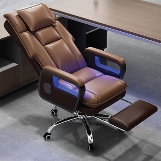 Ghế giám đốc, ghế boss bọc da cao cấp - ghế làm việc có âm thanh, ánh sáng, ngả lưng
