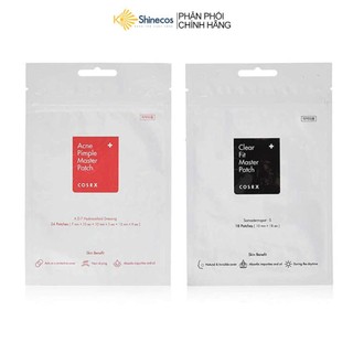 Miếng dán mụn cosrx acne pimple - clear fit master patch - cosrx đỏ - đen