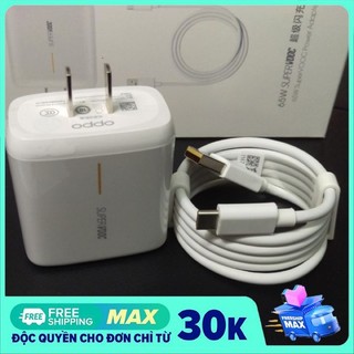 Bộ sạc oppo 65w supper vooc chính hãng sạc siêu nhanh bảo hành 6 tháng dùng tất cả điện thoại chân sạc type c