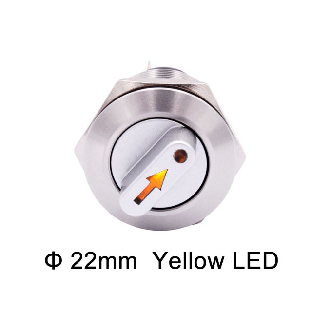 Công Tắc Nút Xoay Bằng Thép Không Gỉ Chống Nước 22mm 2 3 Postion 1NO1NC 2NO2NC 12V 220V Màu Xanh Lá