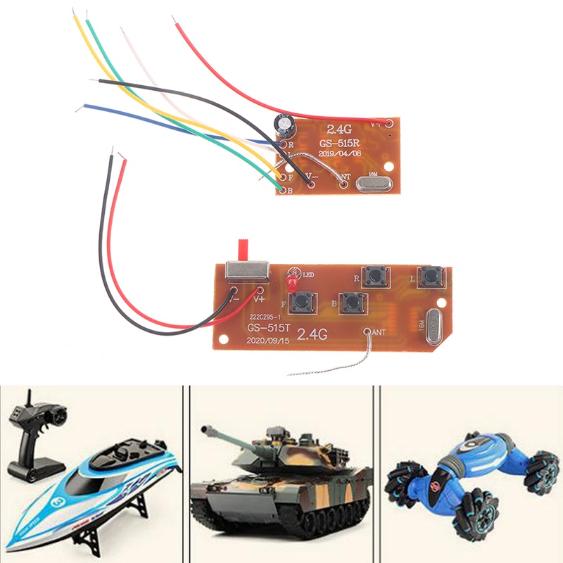 Bảng Mạch Truyền Nhận Tín Hiệu Điều Khiển Từ Xa 2.4G 4CH 27MHz PCB Kèm Ăng Ten Cho Xe Hơi