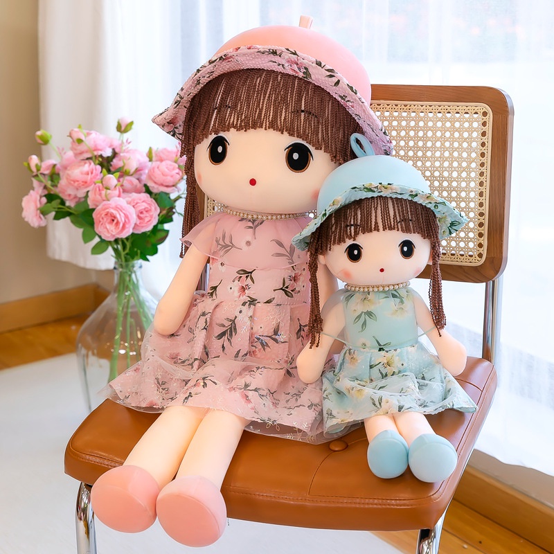 Gấu bông Búp Bê Váy Ren Đeo Vòng Đủ Size Cao Cấp - Quà Tặng Dễ Thương Cho Bé