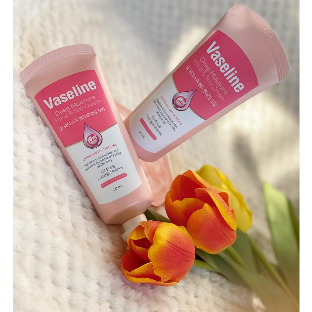 Kem Dưỡng Da Tay & Móng Tay Vaseline Hàn Quốc Deep Moisture Hand & Nail Cream 60ml PL082