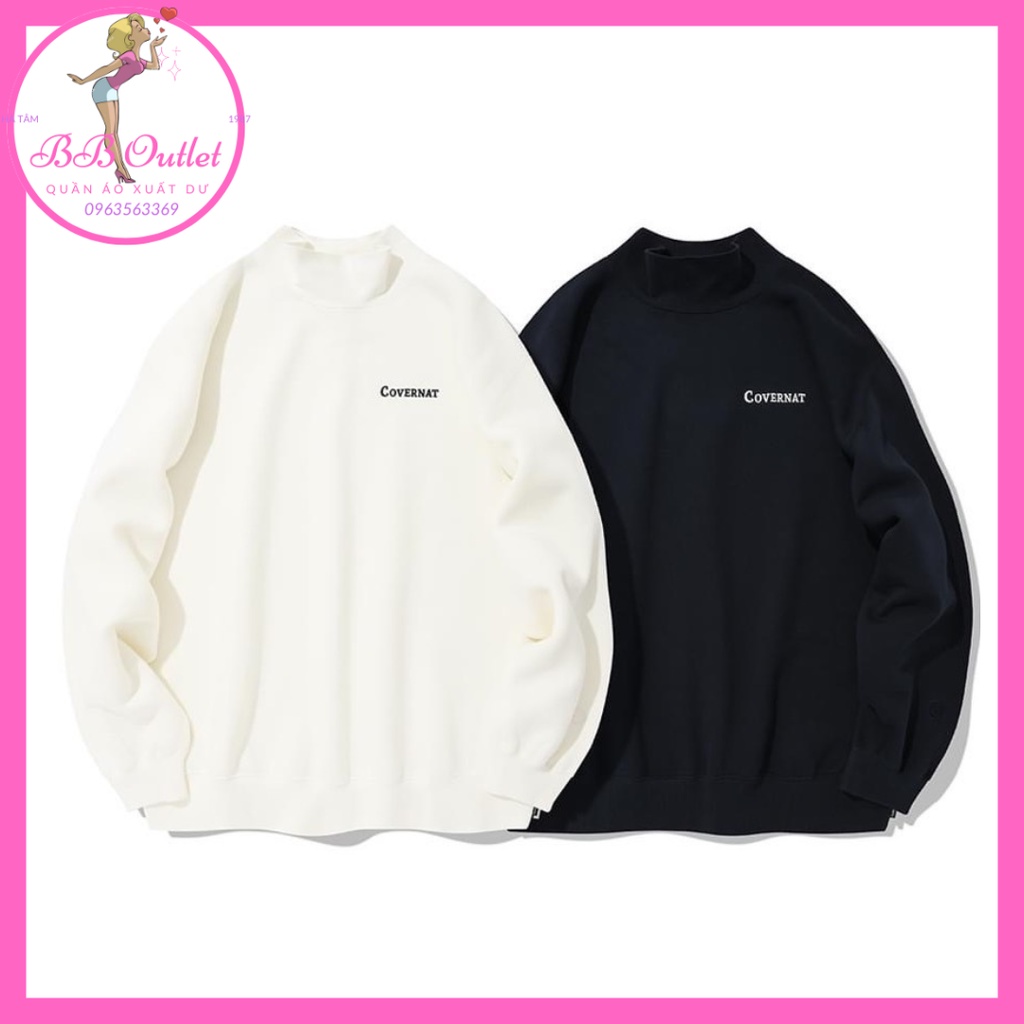 Áo Sweater Covernat Unisex Cổ Lọ Covernat Knit Sweater Hàn Quốc - cotton knit dư xịn