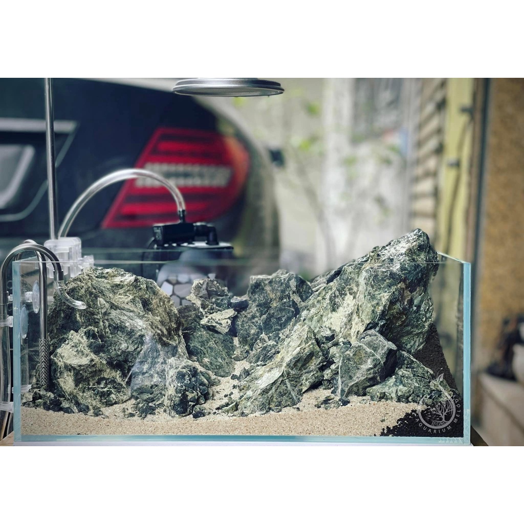 ĐÁ NHAM ĐEN VÂN TRẮNG SIÊU ĐẸP SET BỂ IWAGUMI