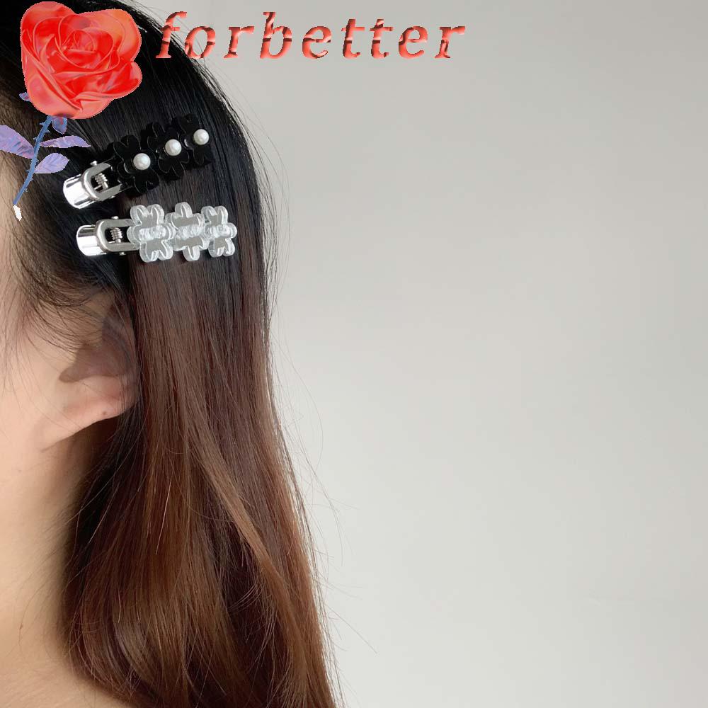 Kẹp Tóc Hình Hoa Trong Suốt Đính Ngọc Trai Dễ Thương Dành Cho Nữ