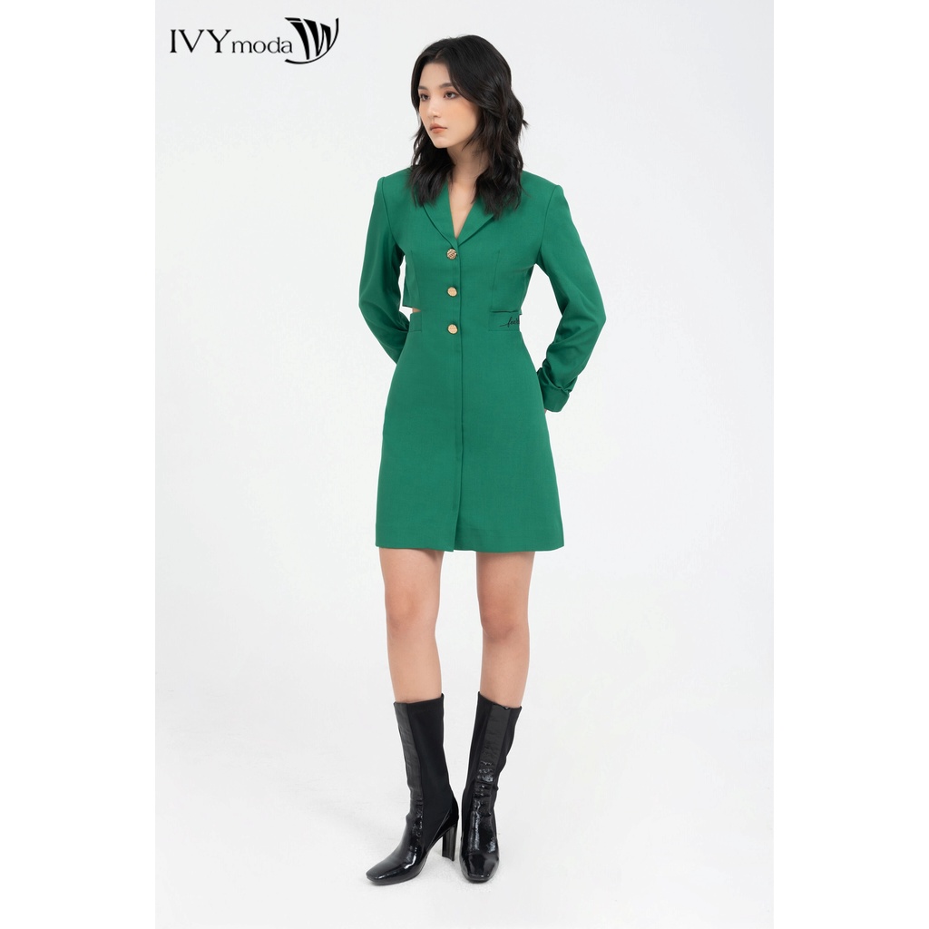 Đầm vest eo cut-out nữ IVY moda MS 48B9456