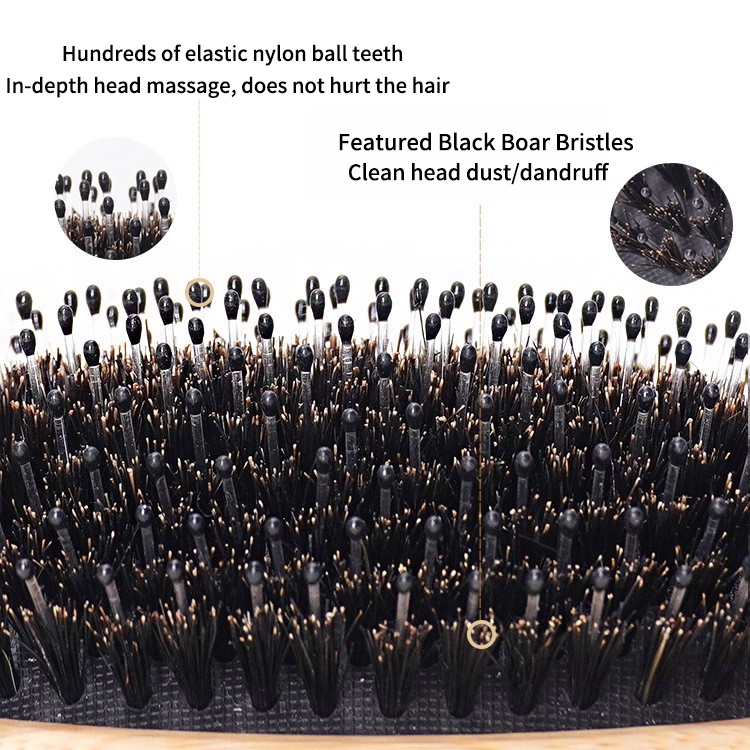 Lesa Cây tre lược đệm hơi lược chải tóc thẳng Lược túi khí massage