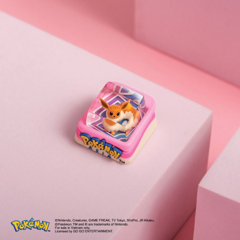 Keycap bàn phím cơ Dwarf Factory Pokemon Eevee  - Hàng Chính Hãng