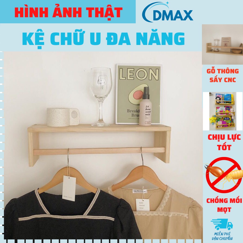Kệ gỗ đa năng - Giá gỗ trang trí decor đủ size phòng khách, nhà bếp tiện ích Nội Thất Dmax