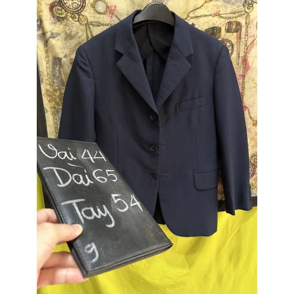 ❣️Áo vest Blazer Nam Xanh Đen sọc dọc - 2hands (Hàng si Nhật Bản)
