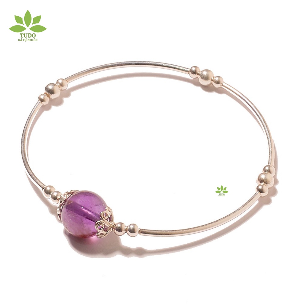 Vòng Tay Nữ charm TUDO tự nhiên 100% cho mệnh Hỏa Thổ màu vàng, tím, đỏ, hồng