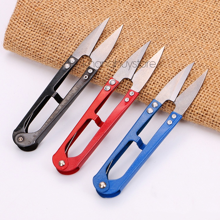 Kéo bấm chỉ quần áo màu đỏ màu xanh ngẫu nhiên
