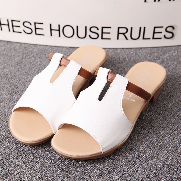 Dép Sandal nữ đế bệt đẹp 3 phân phối dây quai Pu chắc chắn không bung đế